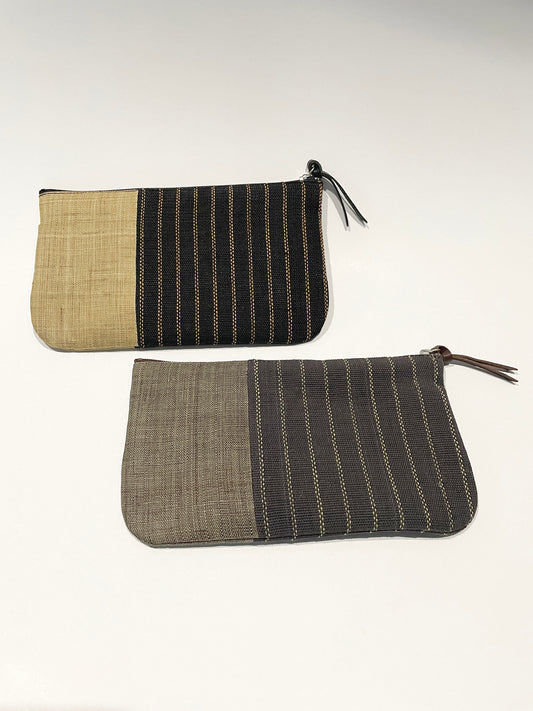 (Inoue Planning/Hata) Asahira Pouch/Color: Gray/White-brown 