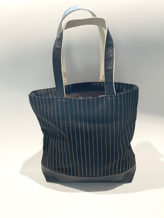 (Inoue Planning/Hata) Men's bag "Linen tote (striped) color/black" 