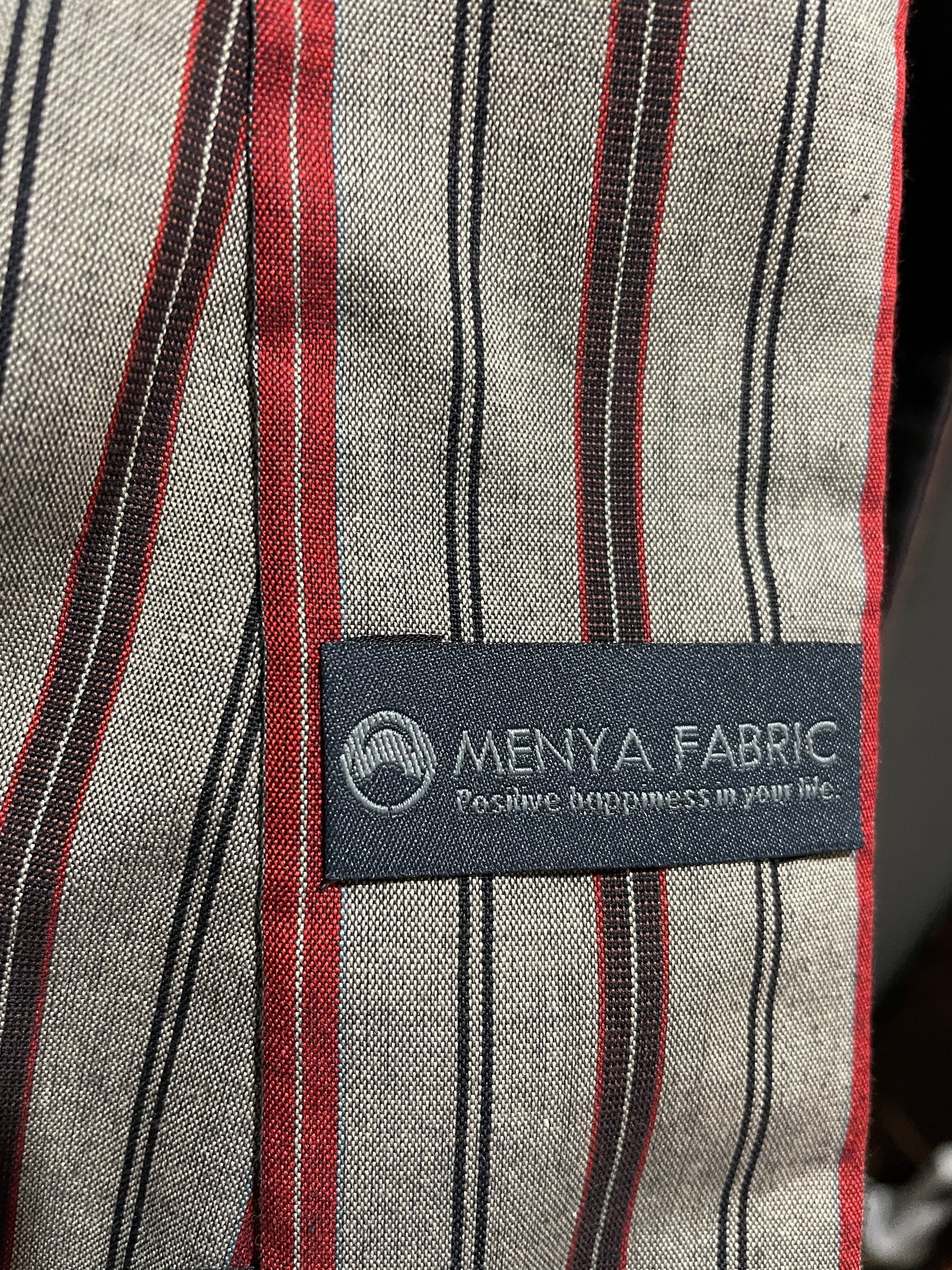 (SUI MEN/Pret-a-porter) Cotton linen kimono "Cotton linen/Yatarashima" Men's size L/single-ply/with lining 