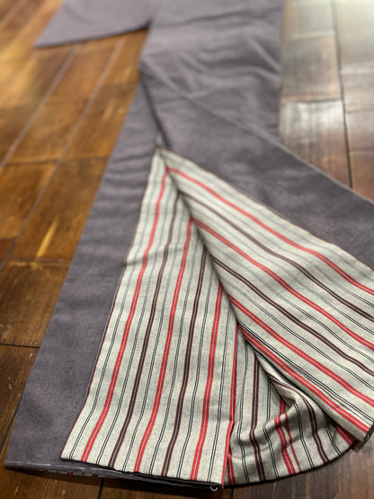 (SUI MEN/Pret-a-porter) Cotton linen kimono "Cotton linen/Yatarashima" Men's size L/single-ply/with lining 