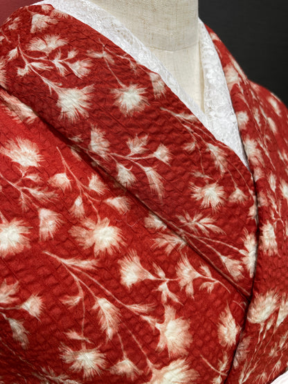 (KUON) Cotton lace kimono "Marriage" with single tailoring 