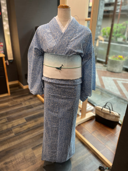(KUON) Cotton lace kimono "Marriage" with single tailoring 