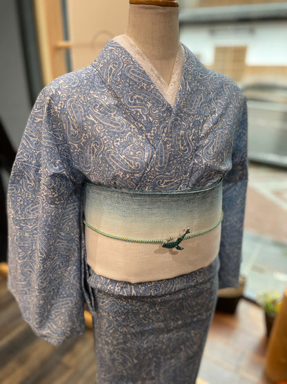 (KUON) Cotton lace kimono "Marriage" with single tailoring 