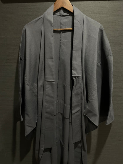 (SUI MEN) Soft wool yarn-dyed tweed kimono "Fully custom-made with single tailoring"