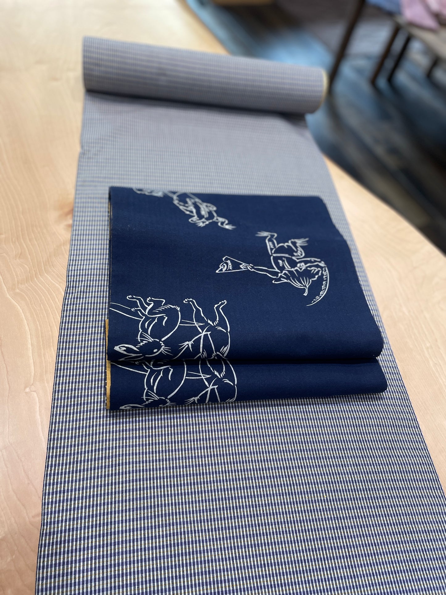 (SUI MEN) Soft wool yarn-dyed tweed kimono "Fully custom-made with single tailoring"
