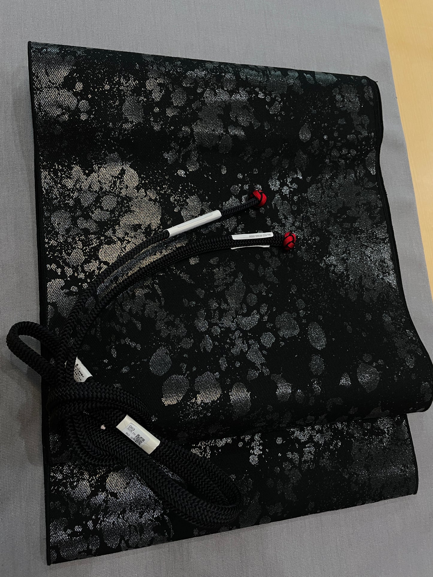 MODERN BLACK｜シルバー柄コットン帯