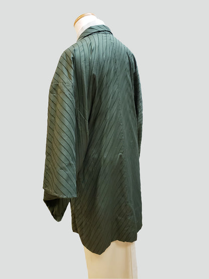 (SUI MEN) Cotton Haori "SLANT/jacquard cotton" with single tailoring 