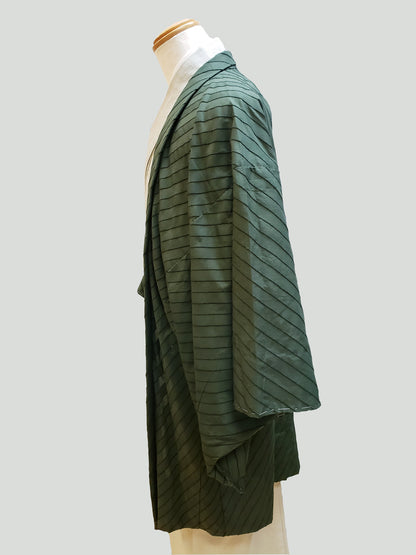 (SUI MEN) Cotton Haori "SLANT/jacquard cotton" with single tailoring 