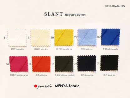 (SUI MEN) Cotton Haori "SLANT/jacquard cotton" with single tailoring 