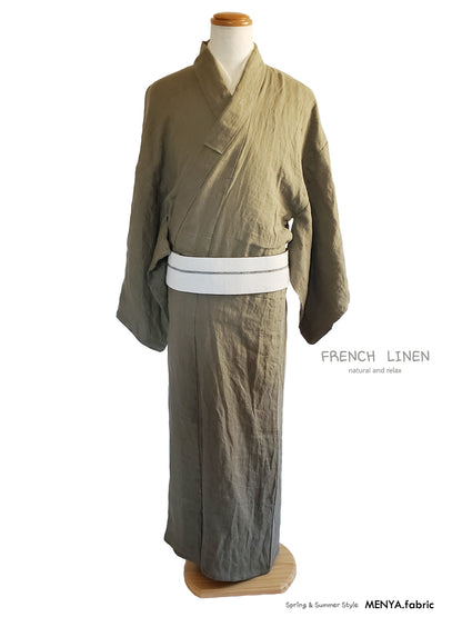 (SUI MEN/Pret-a-porter) French Linen Kimono/Single-ply (Men's LL size) 