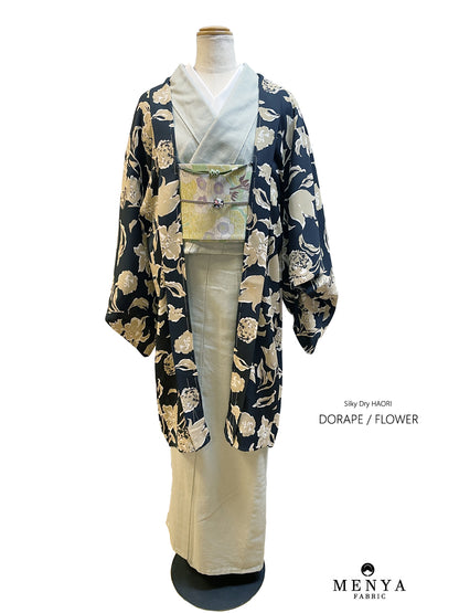 （KUON)SilkyDry HAORI[Drape Flower] 単仕立て