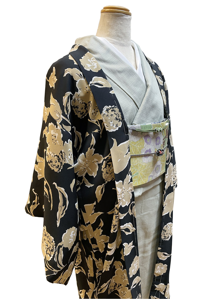 （KUON)SilkyDry HAORI[Drape Flower] 単仕立て