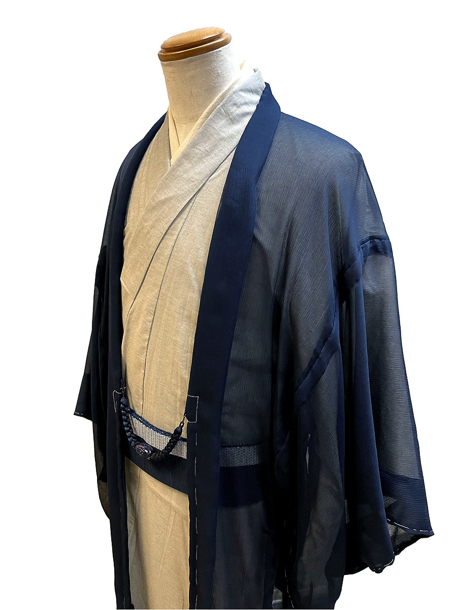 (SUI MEN) Silk Yoryu Thin Haori "FUWARI" with Single Tailoring 