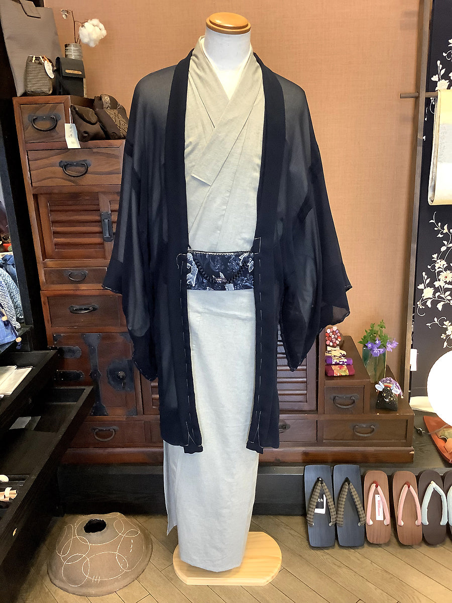 (SUI MEN) Silk Yoryu Thin Haori "FUWARI" with Single Tailoring 