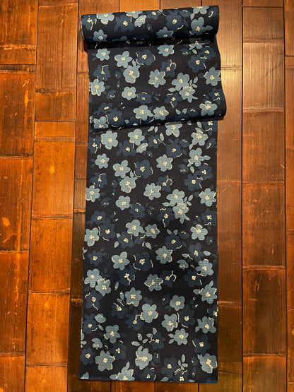 VIVI Women's Indigo Dyed Yukata "Bouquet"