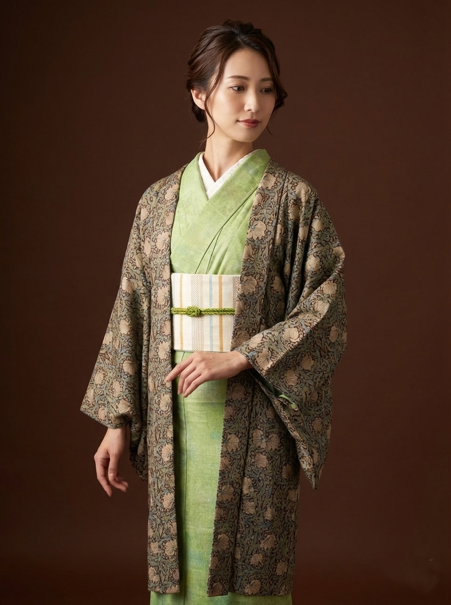 (KUON WOMEN)プレタコットン羽織「PIMPERNEL」 (仕立て上り）WOMEN(L)