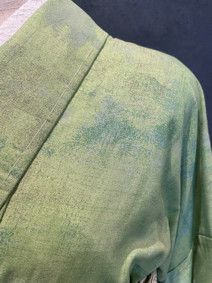 (KUON WOMEN) Cotton Kimono "Painting" 