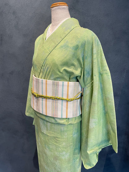 (KUON WOMEN) Cotton Kimono "Painting" 