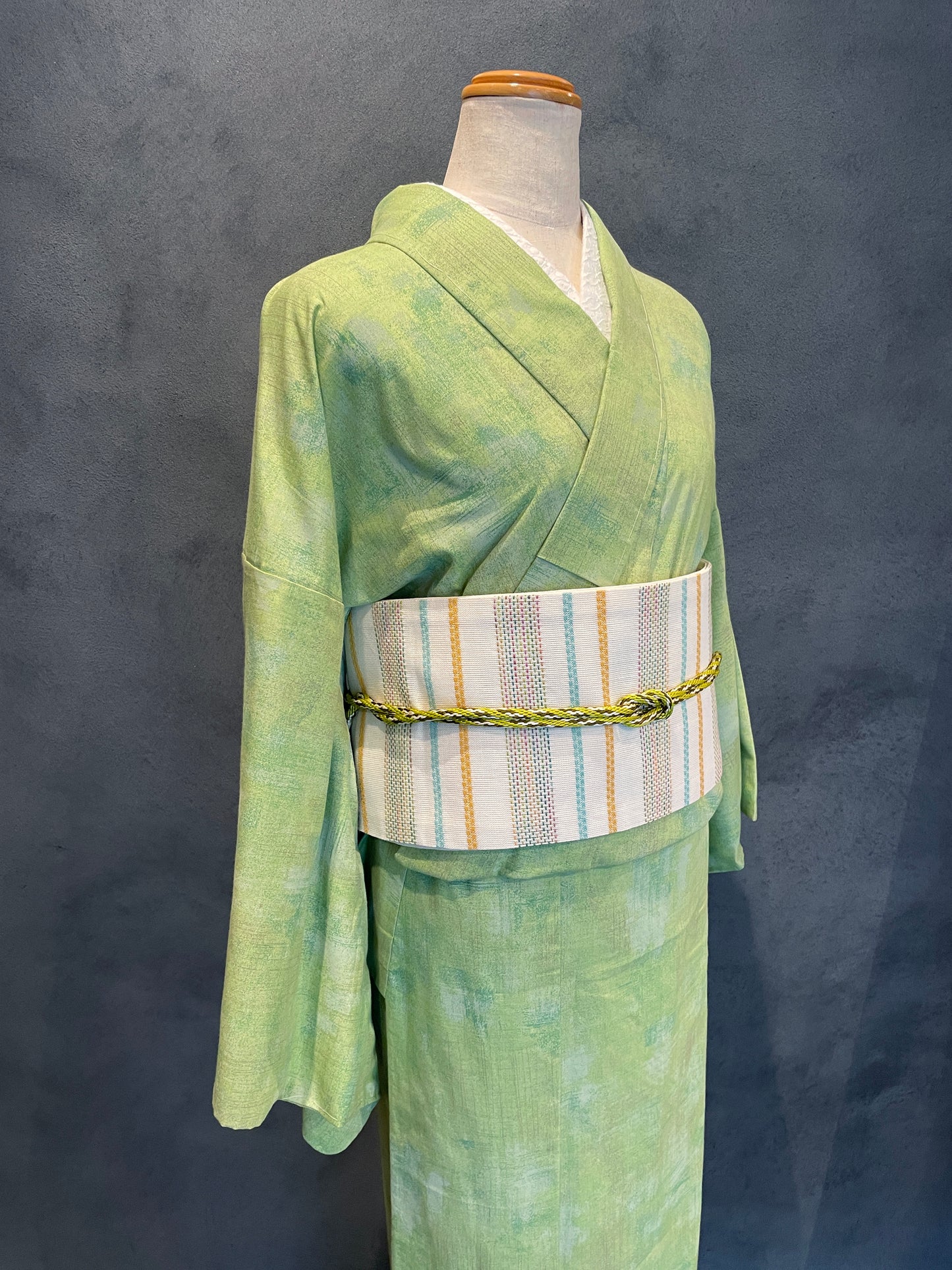 (KUON WOMEN) Cotton Kimono "Painting" 