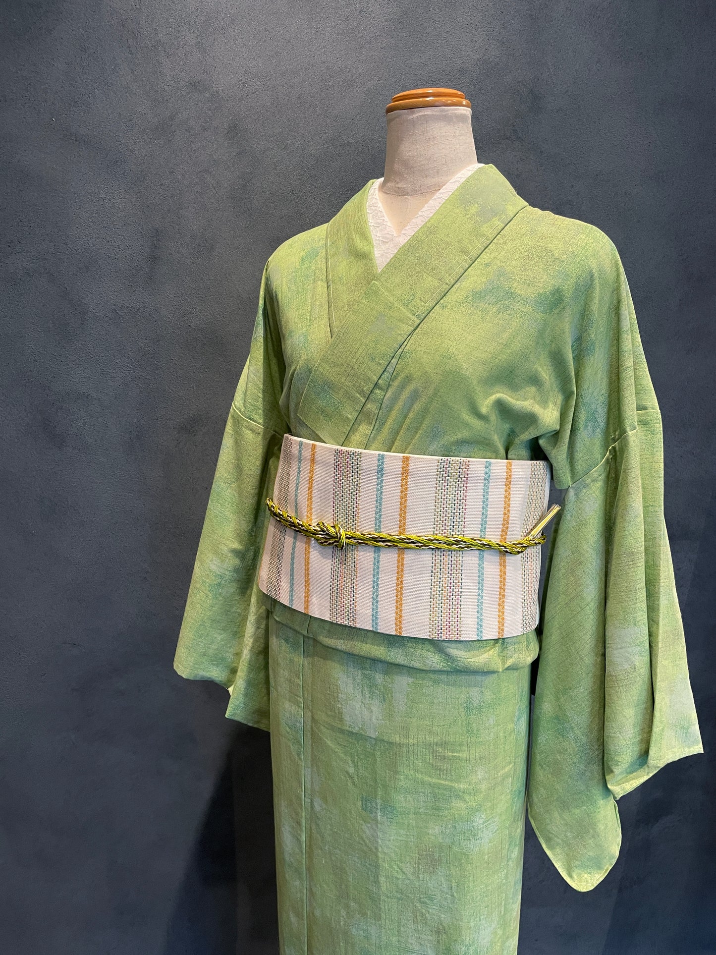 (KUON WOMEN) Cotton Kimono "Painting" 