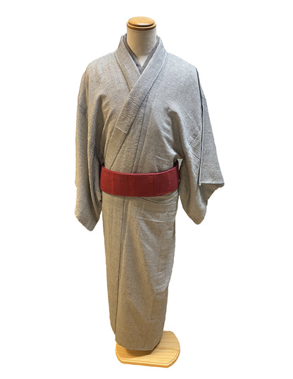 (SUI MEN) Cotton washi woven kimono "Kawai Bishin Koshi" with single tailoring 