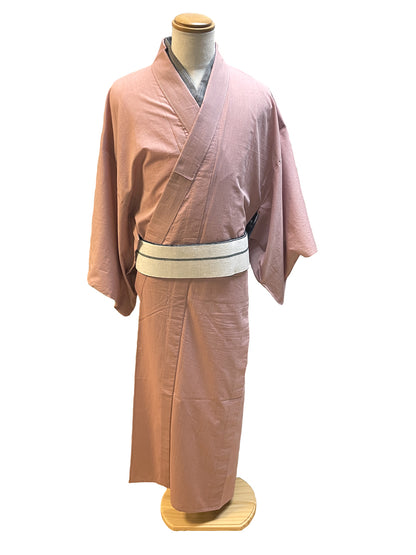 (SUI MEN) Organic cotton kimono "yarn-dyed poplin" single-ply 