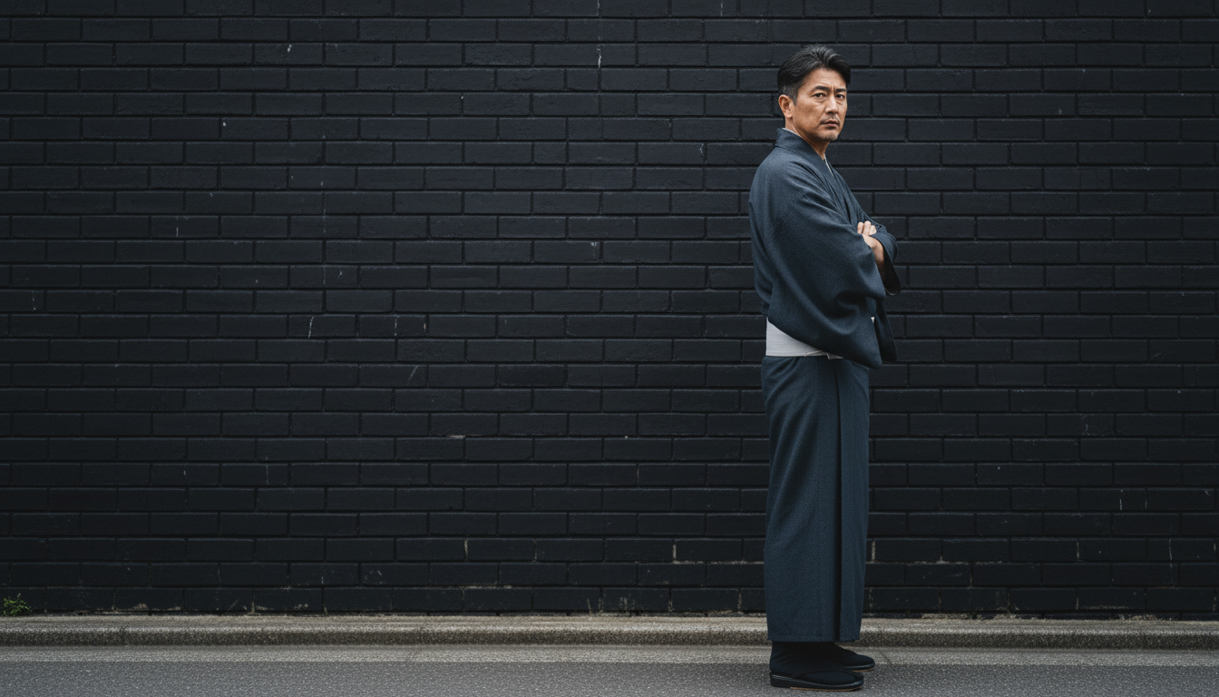 (SUI MEN)ライトツイルストレッチデニムキモノ「フルオーダー単仕立て付き」