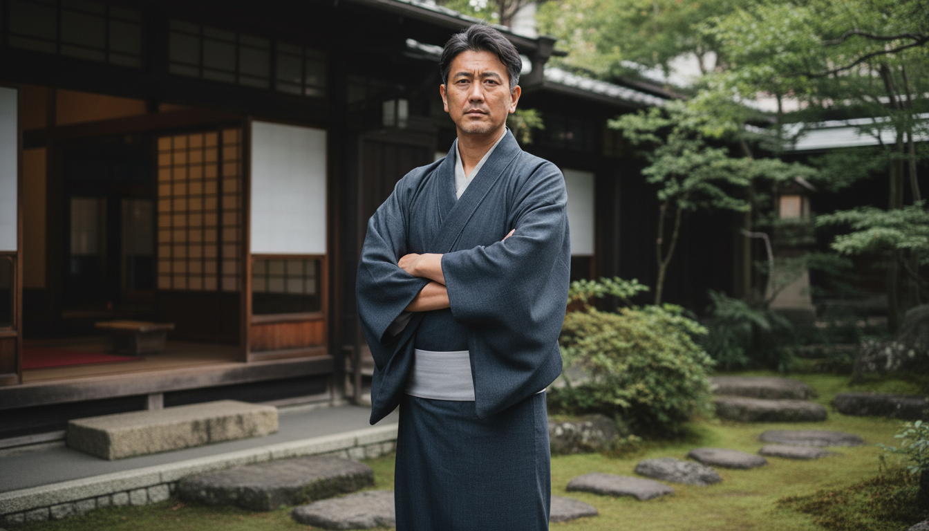 (SUI MEN)ライトツイルストレッチデニムキモノ「フルオーダー単仕立て付き」