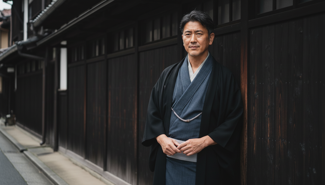 (SUI MEN)ライトツイルストレッチデニムキモノ「フルオーダー単仕立て付き」