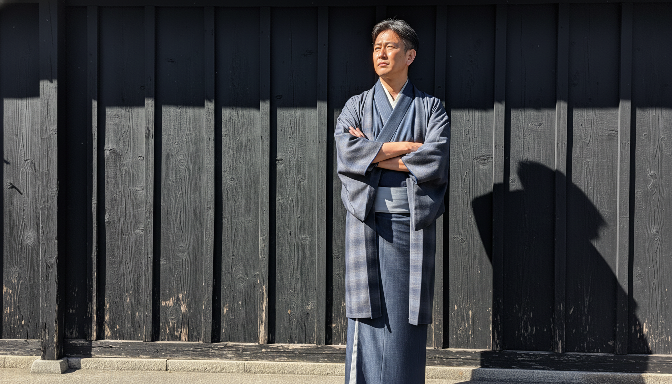 (SUI MEN)ライトツイルストレッチデニムキモノ「フルオーダー単仕立て付き」