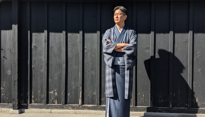 (SUI MEN)ライトツイルストレッチデニムキモノ「フルオーダー単仕立て付き」