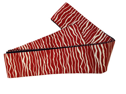 Cotton square belt "ZEBRA/RED" 