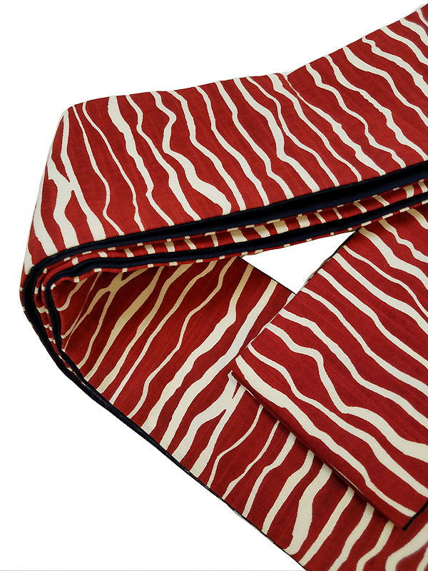 Cotton square belt "ZEBRA/RED" 