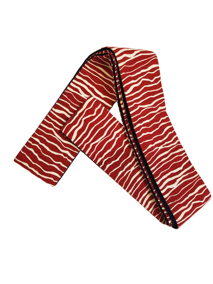 Cotton square belt "ZEBRA/RED" 