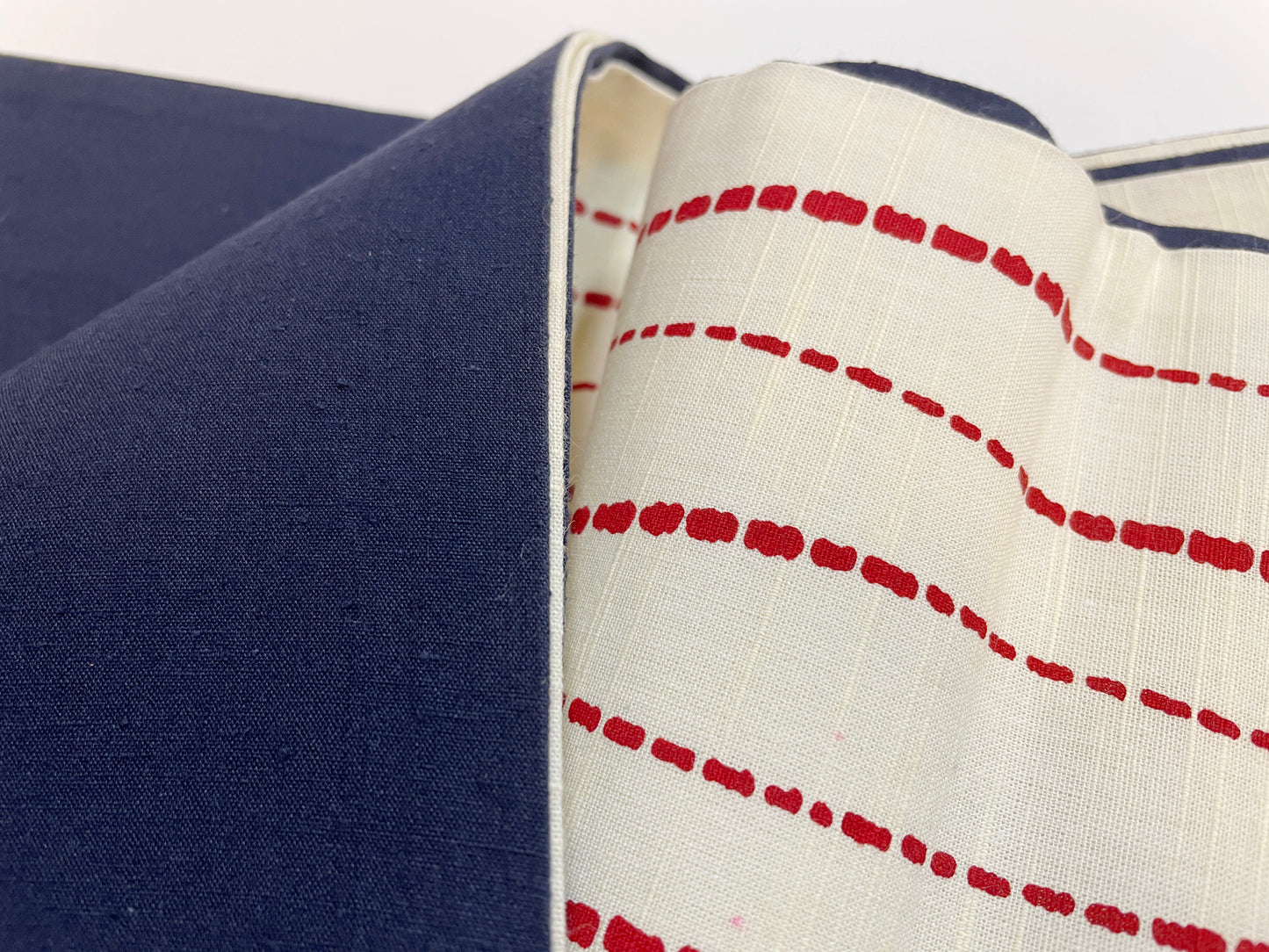 Thin cotton obi "Yoroke stripes (vermilion)" 