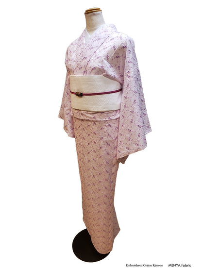 (KUON) Floral Embroidered Cotton Kimono (Ladies' Ready-to-Wear/M Size) 