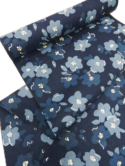 VIVI Women's Indigo Dyed Yukata "Bouquet"