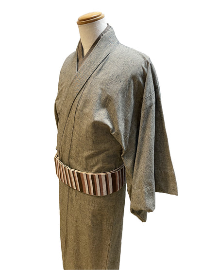 (SUI MEN) Antique tsumugi cotton kimono 