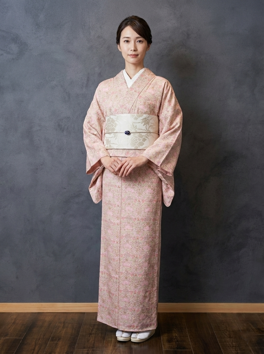 (KUON WOMEN) Cotton kimono "HYACINTH" 