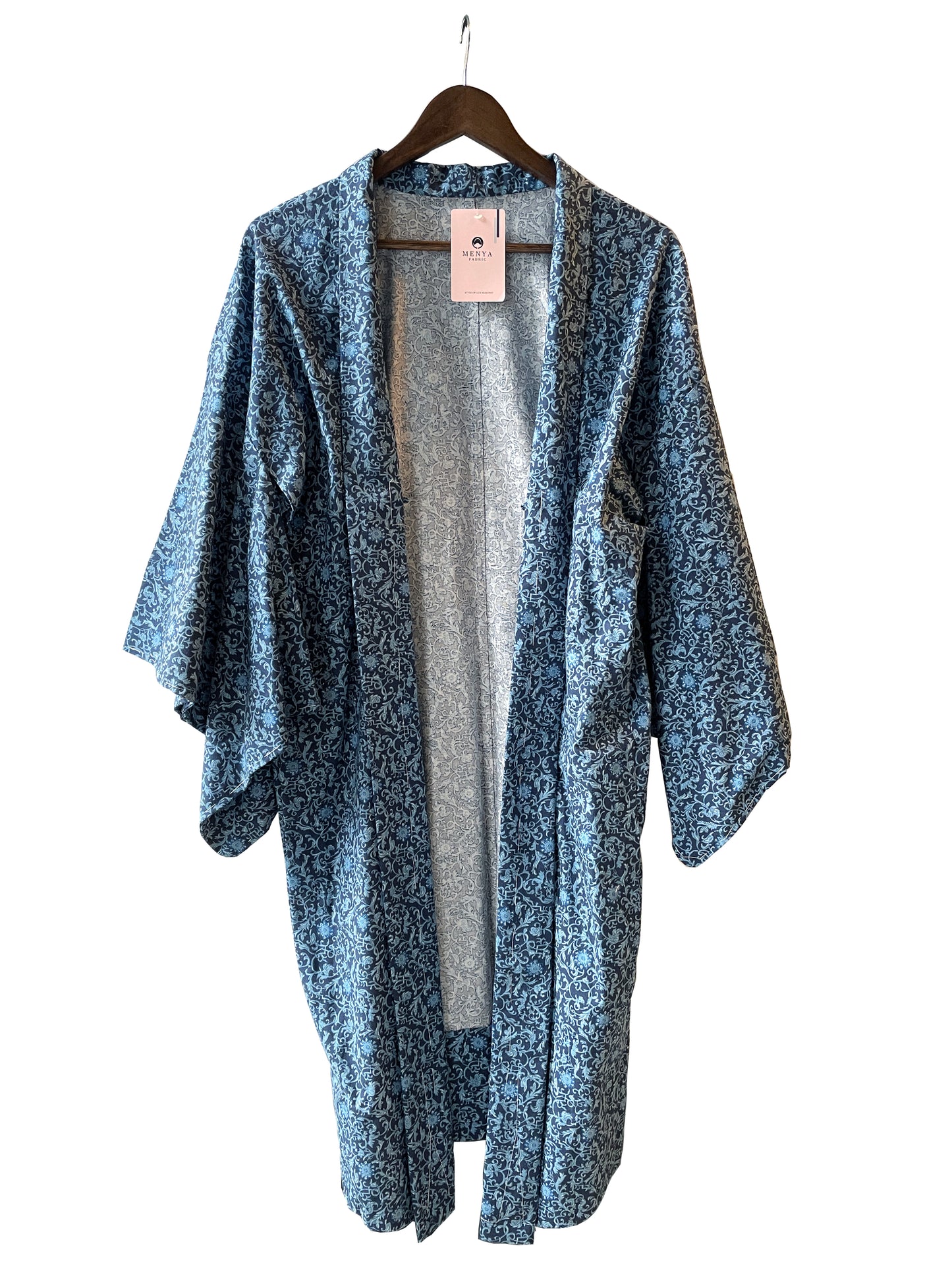 (KUON) Cotton Sarasa Haori (AZAMI) Ladies' Ready-to-Wear (M) Size 