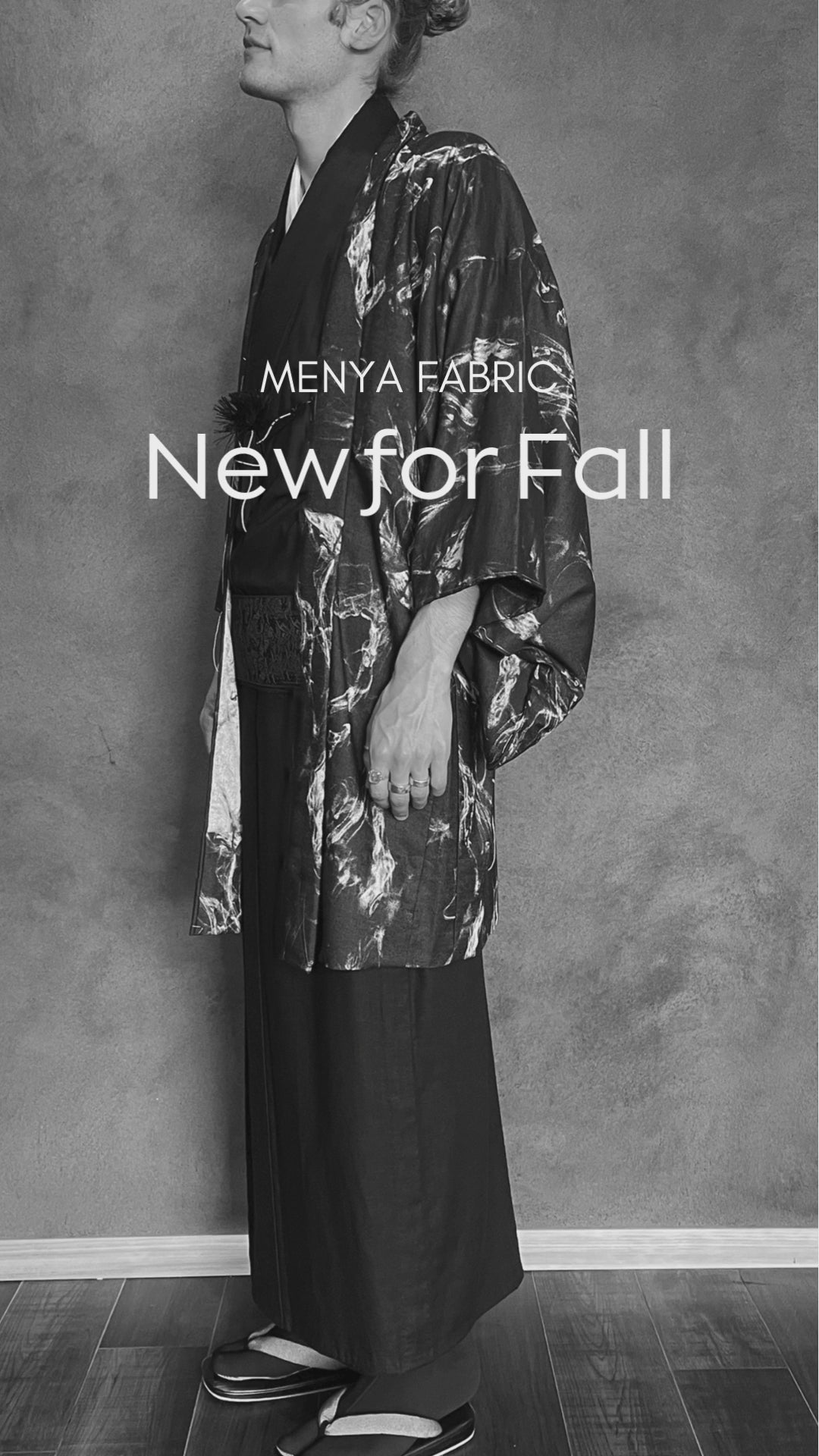 SUI MEN)無地のキモノ「floppy」単仕立て付き – MENYA FABRIC