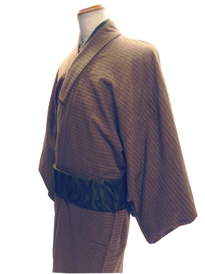 (SUI MEN/Pret-a-porter) Yarn-dyed cotton kimono "UROKO" / Men's size M 